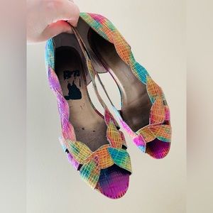Vaneli Multicolor Peep-toe Sandals - 7